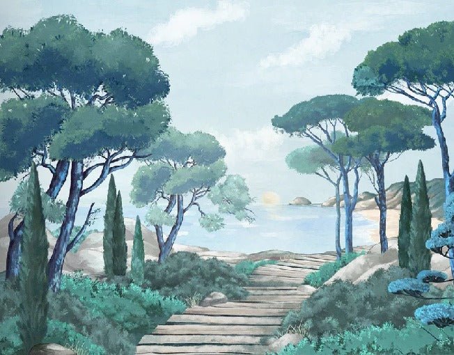 Papier peint balade dans les calanques