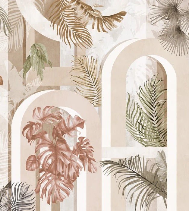 Papier peint bureau tendance arche sépia