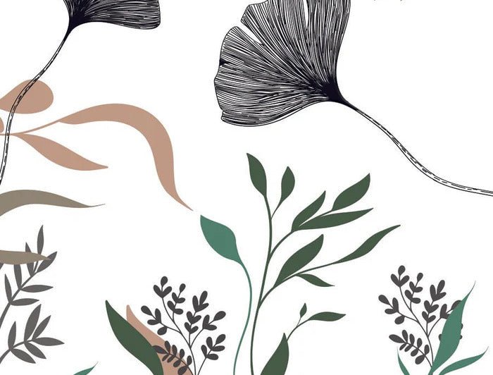 Tapete Ginkgo Blumenkünstler