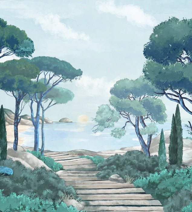 Papier peint balade dans les calanques