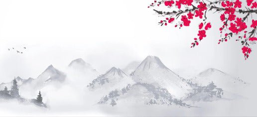 Zen-Tapete minimalistische Landschaft