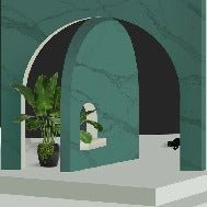 Papier peint hôtel trompe l'oeil