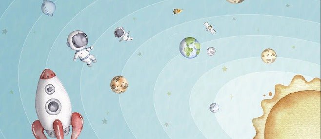 Carta da parati per bambini Sky blue universe