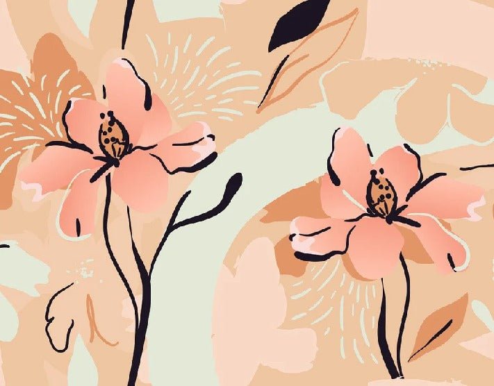 Papier peint yoga méditation fleur