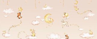 Babytapete jolis rêves rose