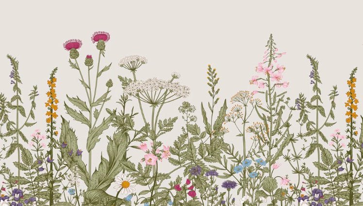 Tapete Bistro Botanik Folk Romantik