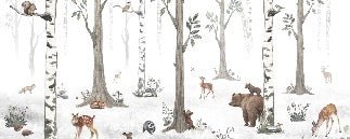 Papier peint animaux printemps forêt