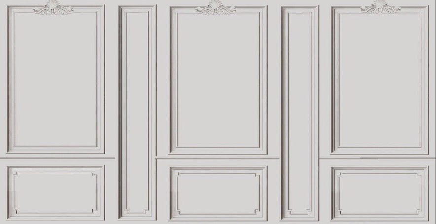 Tapete Französisch Haussmannien Warmes Grau