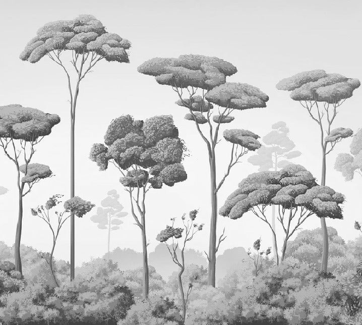 Papier peint brise légère pinède