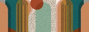 Carta da parati di tendenza grafica Art pop deco