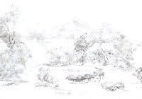 Tapete Kiefernwald Aquarell