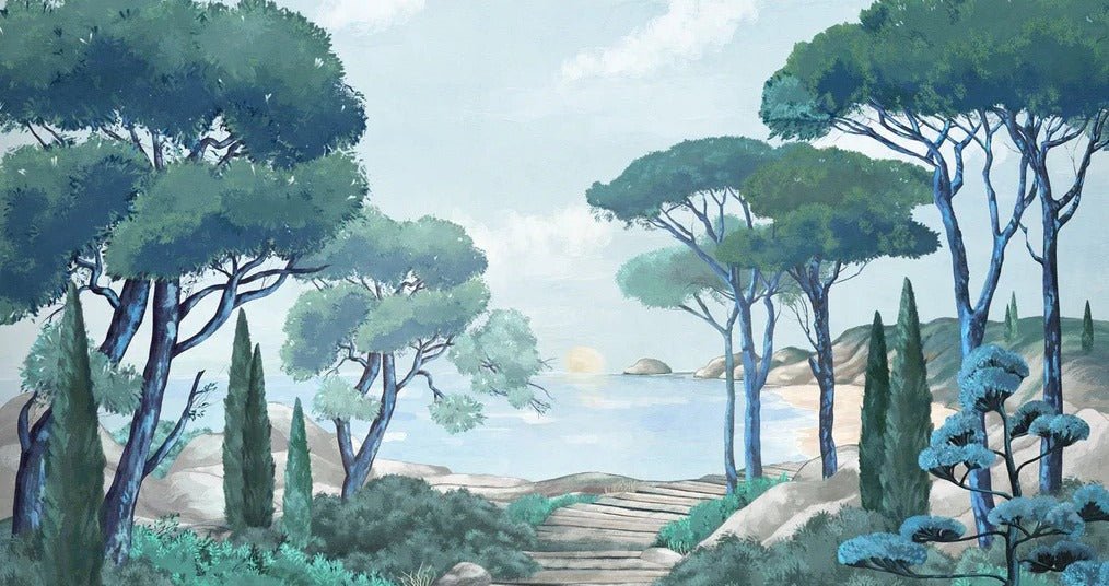 Papier peint balade dans les calanques