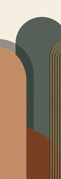 Carta da parati grafica art déco di tendenza