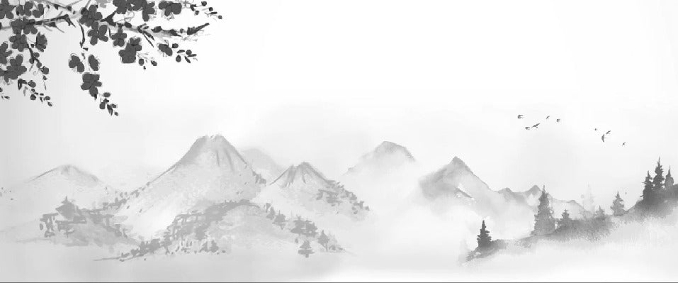 Zen-Tapete minimalistische Landschaft