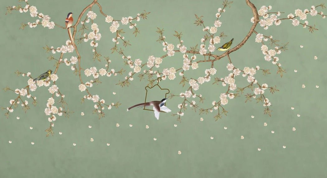 Zen sakura green wallpaper