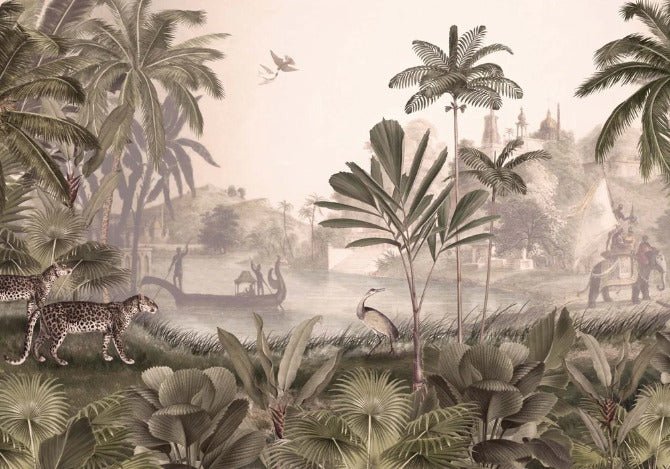 Papier peint jungle haven léopard