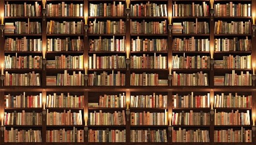 Papier peint trompe l'oeil Authentique Bibliothèque, XXL, tendance