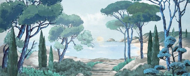 Papier peint balade dans les calanques