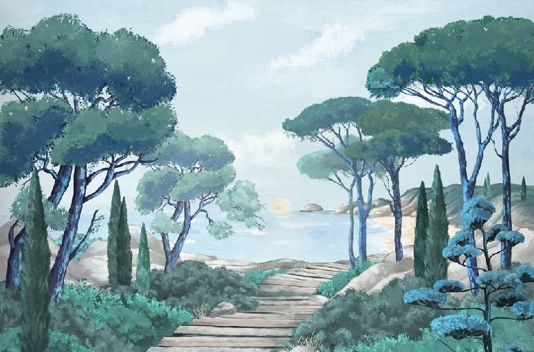 Papier peint balade dans les calanques