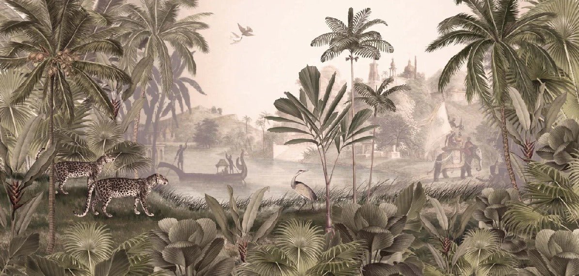 Papier peint jungle haven léopard