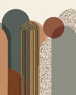 Carta da parati Art Déco grafica di tendenza