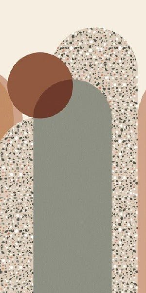 Carta da parati grafica art déco di tendenza