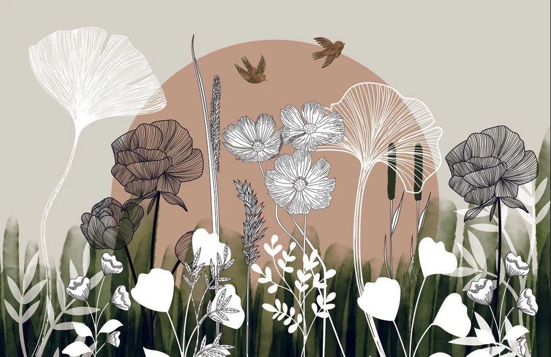 Toilettenpapier Blumenillustration