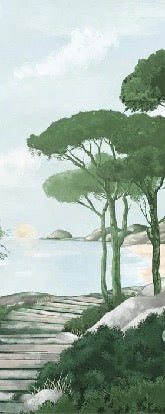 Tapete Spaziergang in den Calanques grün