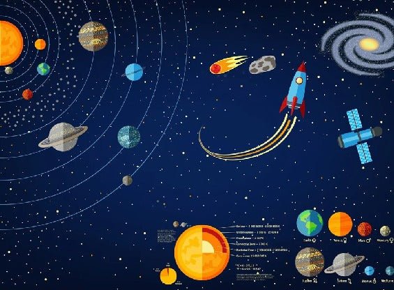 Carta da parati astronauta universo galassia