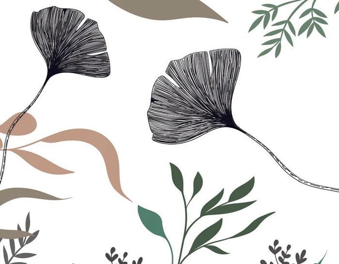 Tapete Ginkgo Blumenkünstler
