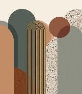 Carta da parati grafica art déco di tendenza