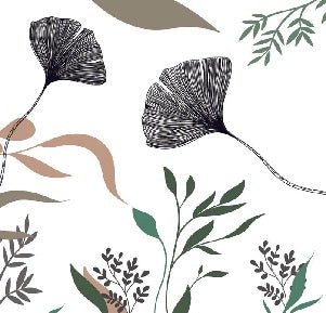 Tapete Ginkgo Blumenkünstler