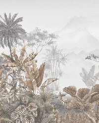Carta da parati seppia tropicale