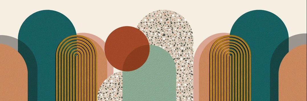 Carta da parati di tendenza grafica Art pop deco