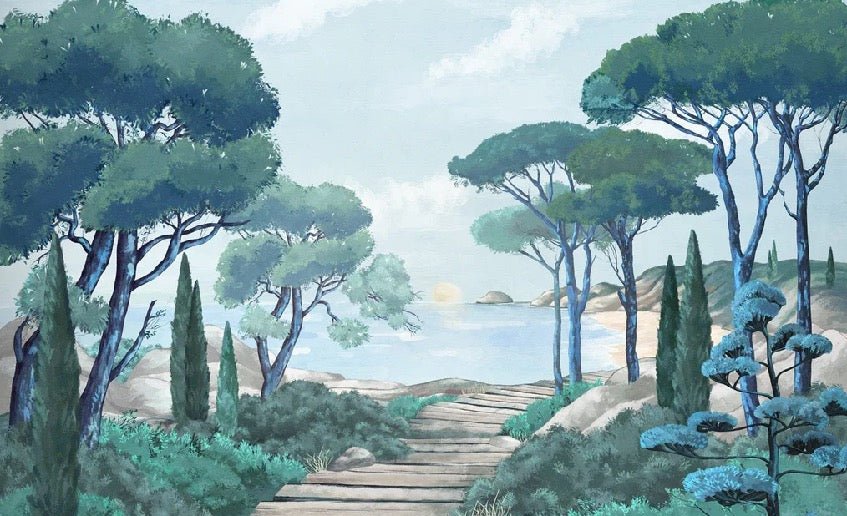 Papier peint balade dans les calanques