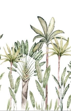 Papier peint tropical aquarelle