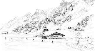 Carta da parati Clusaz sci di fondo montagna Confins