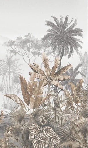 Carta da parati seppia tropicale