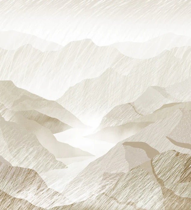 Papier peint illustration montagnes sépia