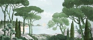 Tapete „Spaziergang in den grünen Calanques“