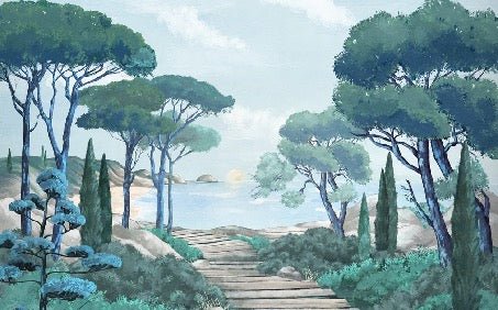 Papier peint balade dans les calanques