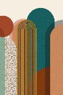 Carta da parati di tendenza grafica Art pop deco