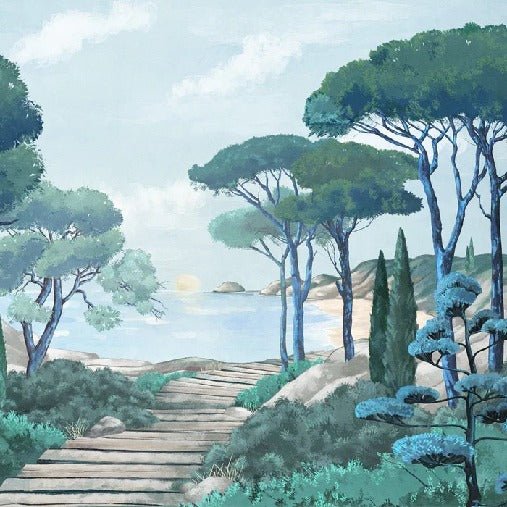 Papier peint balade dans les calanques