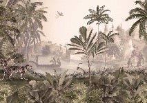 Papier peint jungle haven léopard