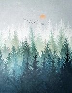 Carta da parati astratta della foresta canadese