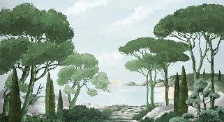 Tapete Spaziergang in den Calanques grün