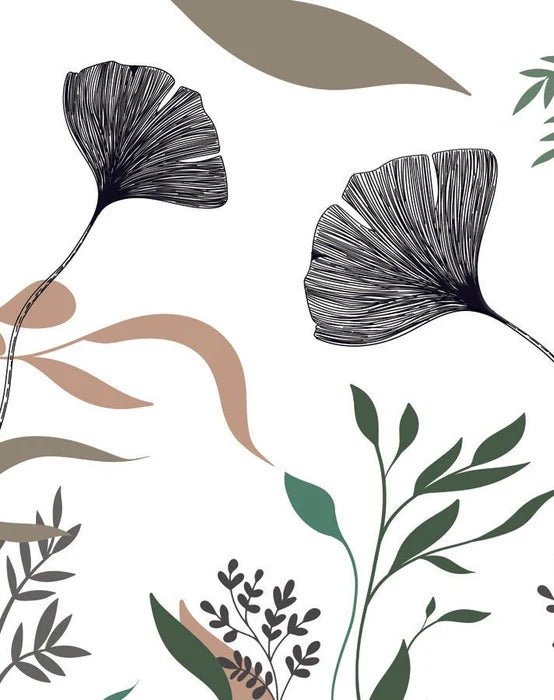 Tapete Ginkgo Blumenkünstler