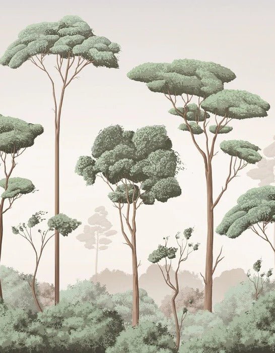 Papier peint brise légère pinède