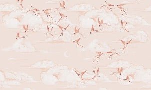 Carta da parati poetica per la cameretta dei bambini in terracotta