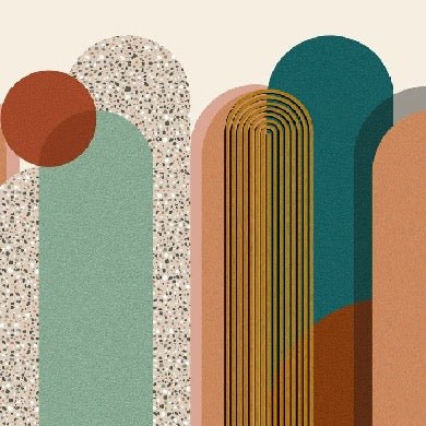 Carta da parati di tendenza grafica Art pop deco